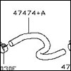 Factory Brake Master Vac Hose, Engine Side, 07-09 350Z