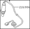 Factory Oxygen Sensor, Rear, 7/95-96 300ZX All