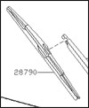 Factory Wiper Blade Assembly, Rear, 03-08 350Z