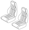 New Option! High Back Seat Upholstery Kit, Front, Left and Right, 79-83 280ZX