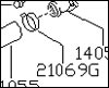 Factory Hose Clamp, Manifold Bypass Hose, 90-96 300ZX