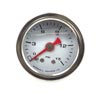 Liquid Filled Fuel Pressure Gauge, White Face, 0-15 PSI