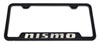 Stainless Steel License Plate Frame, Gloss Black w/ "nismo" Logo