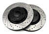 StopTech Cross Drilled/Slotted Brake Rotors, Front, 03-09 350Z w/Factory Brembo