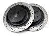 StopTech Cross Drilled/Slotted Brake Rotors, Rear, 09-20 370Z Sport Package