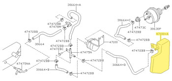 Clutch Booster Vacuum Tank, Large, 90-96 300ZX Turbo w/ Manual Trans.