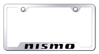 Polished Stainless Steel License Plate Frame with "nismo" Logo