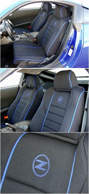 Custom* Sport Seat Covers, 03-08 350Z (Cloth-Electric)