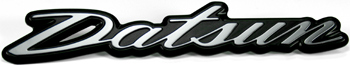 Factory Deck Lid Emblem, "Datsun", 74-78 260Z-280Z