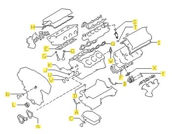 Engine Gasket Set, 03-7/04 350Z