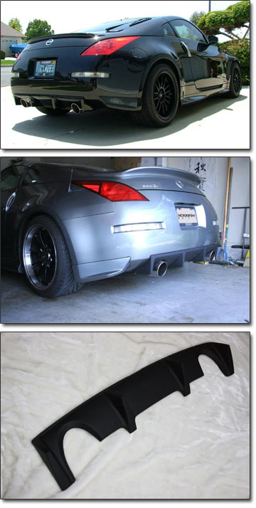 EVO-R Rear Diffuser, Fiberglass, 03-09 350Z