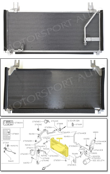 Factory A/C Condenser, 12/91-96 300ZX Non-Turbo