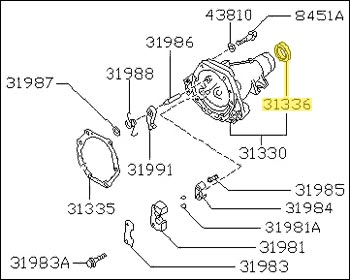 Factory Automatic Transmission Seal, Rear, 84-89 300ZX