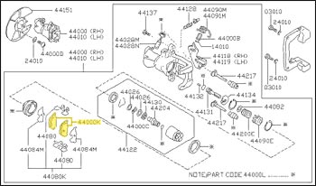 Factory Brake Pads, Rear, 82-83 280ZX