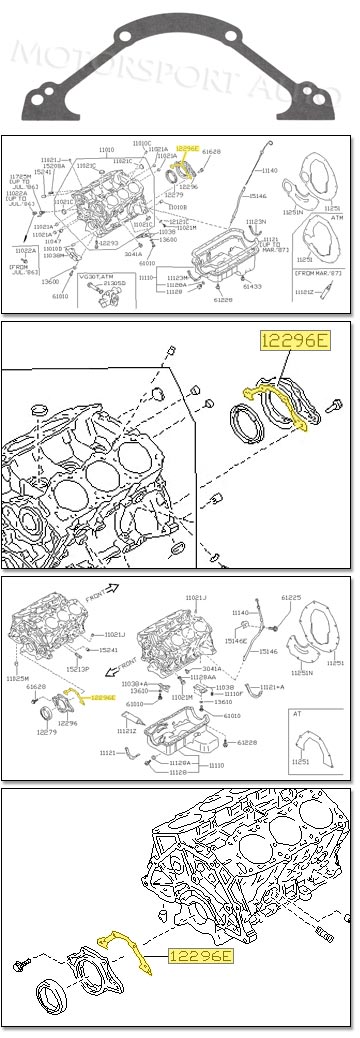 Factory Crankshaft Rear Retainer Gasket, 84-96 300ZX