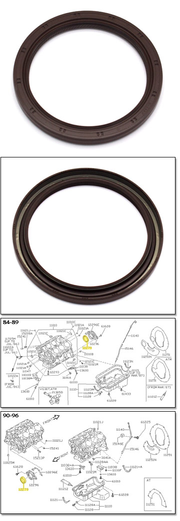 Factory Crankshaft Seal, Rear, 84-89 300ZX