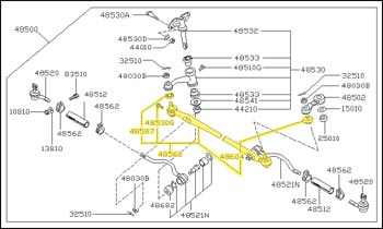 Factory Cross Rod, Linkage Type Power Steering, 79-81 280ZX