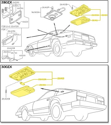 Factory Dome Light, 79-89 280ZX-300ZX