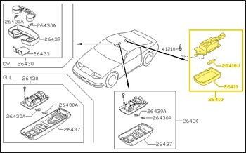 Factory Dome Light, 90-96 300ZX Coupe/2+2