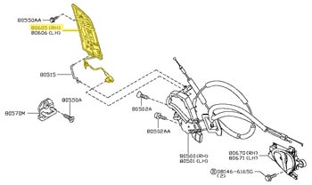 Factory Door Handle, Right, 18-20 370Z