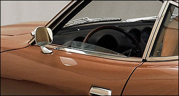 Factory Door Upper Molding With Chrome Strip, Left, 73-78 240Z-260Z-280Z Coupe