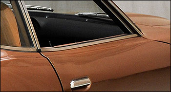 Factory Door Upper Molding With Chrome Strip, Right, 73-78 240Z-260Z-280Z Coupe