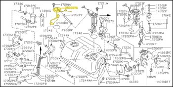 Factory Fuel Tank Sending Unit, 90-96 300ZX Coupe, Convertible