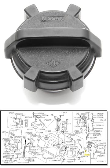 Factory Gas Cap, 90-91 300ZX