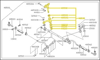 Factory Idler Arm, Linkage Type Power Steering, 79-81 280ZX