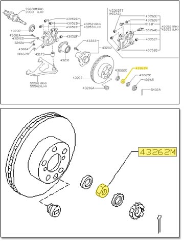 Factory Lock Nut, CV Axle, 90-96 300ZX Non-Turbo