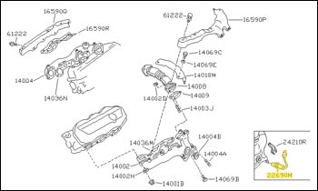 Factory Oxygen Sensor, 2/85-9/85 300ZX Non-Turbo