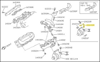 Factory Oxygen Sensor, 84-85 300ZX Turbo