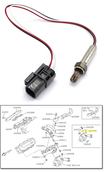 Factory Oxygen Sensor, 88-89 300ZX Turbo