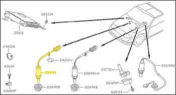 Factory Oxygen Sensor, Right, 9/93-96 300ZX N/T