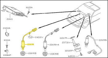 Factory Oxygen Sensor, Right, 9/93-96 300ZX Turbo