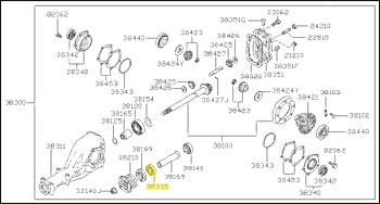 Factory Pinion Bearing, Front, R-180, 70-83 240Z-260Z-280Z-280ZX