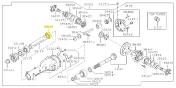 Factory Pinion Bearing, Mid, R-200, 74-89 260Z-280Z-280ZX-300ZX