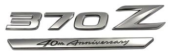 Factory Rear Fascia Emblem, "370Z" "40th Anniversary", 2010 370Z