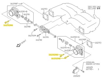 Factory Throttle Body Bolt, 90-96 300ZX