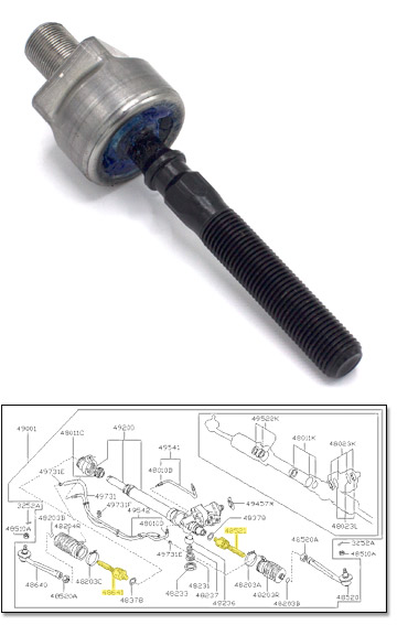 Factory Tie Rod End, Inner, 84-89 300ZX