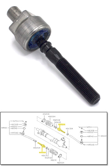 Factory Tie Rod End, Inner, Power Steering, 81-83 280ZX