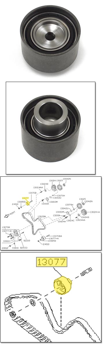 Factory Timing Belt Idler Pulley, Upper Middle, 90-96 300ZX