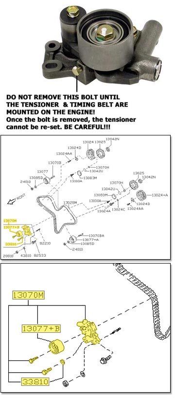 Factory Timing Belt Tensioner Assembly, 90-96 300ZX