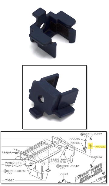 Factory Tonneau Cover Retractor Mounting Clip, 84-89 300ZX