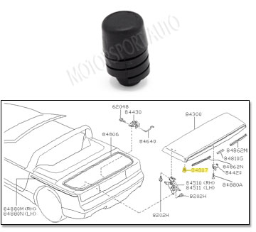 Factory Trunk Lid Bumper, 93-96 300ZX Convertible