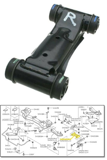 Factory Upper Control Arm, Front, Right, 90-96 300ZX