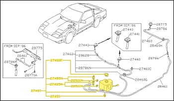 Factory Washer Tank Assembly, 9/86-89 300ZX