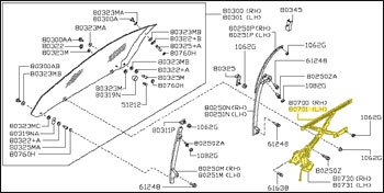 Factory Window Regulator, Left, 90-96 300ZX