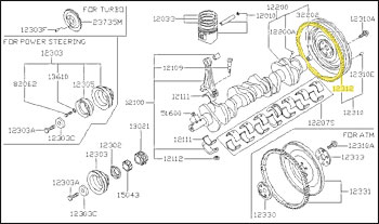 Factory Flywheel Ring Gear, 70-89 240Z-260Z-280Z-280ZX-300ZX w/ Manual Trans.