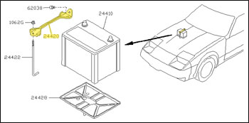 Factory Battery Frame, 84-89 300ZX